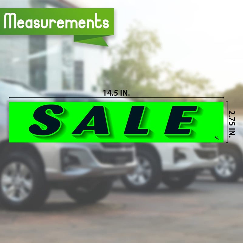 Versa-Tags Chartreuse Green Vinyl Slogan Stickers - 12-Pack for Car Dealer Windshield Advertising, Perfect for Used/New Car Truck RV Lots Slogan-Sale-Stickers - Image 2